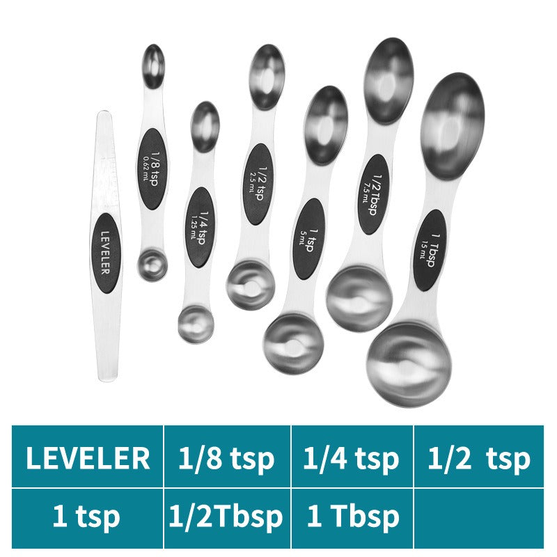 Magnetic Double Head Measuring Spoon Set - 9 Pieces