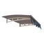 DA4734W Series Door Window Awning Made of 0.137 Inch Thick Crystal Polycarbonate Sheet in size of 47" Wide x 34" Brown Roof - Korvel
