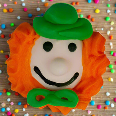 Edible Tiny Leprechaun Face Royal Icing Decorations - 120 pcs