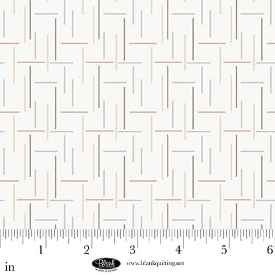 Tela de Algodón White Lines Sugar Dreams - 44"/45" por Yarda