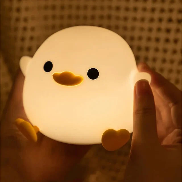 Duck Silicone Night Light for Children - USB Rechargeable