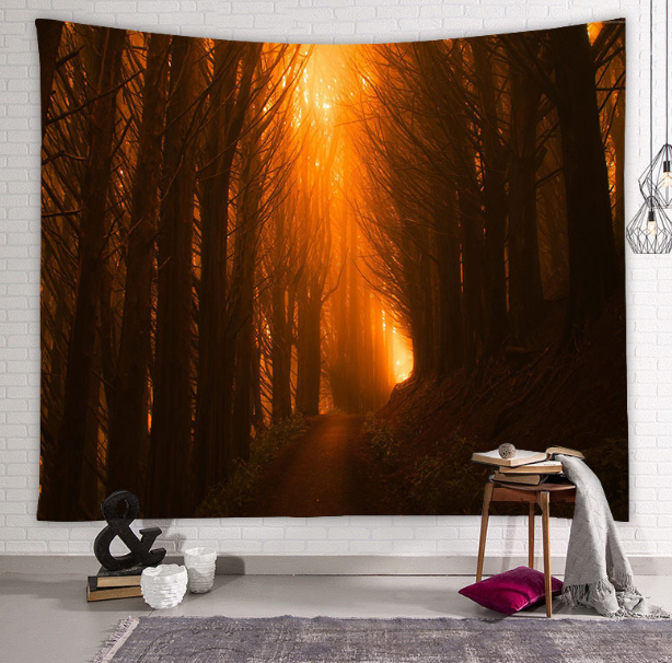 Beautiful Natural Forest Printed Large Wall Tapestry Wall Art Decor - Korvel
