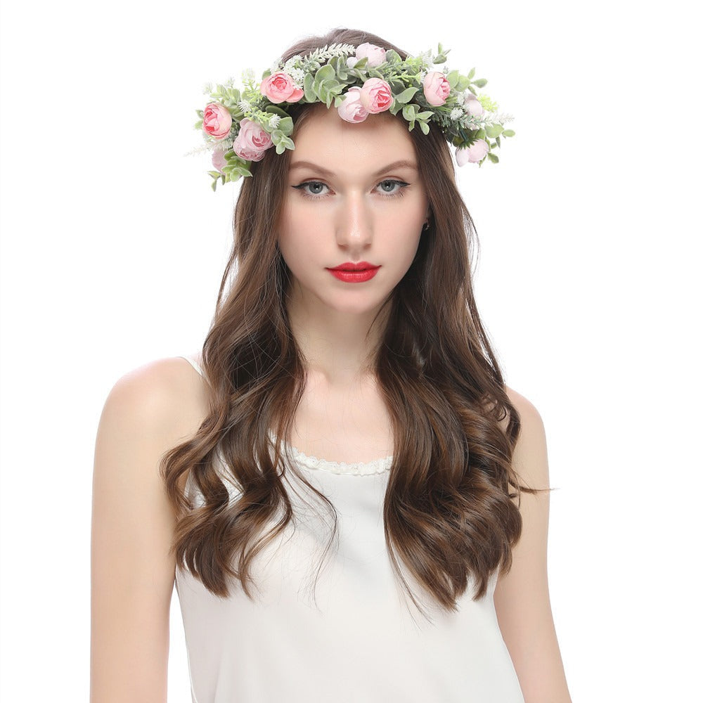 Elegant Forest Style Flower Wreath Headband