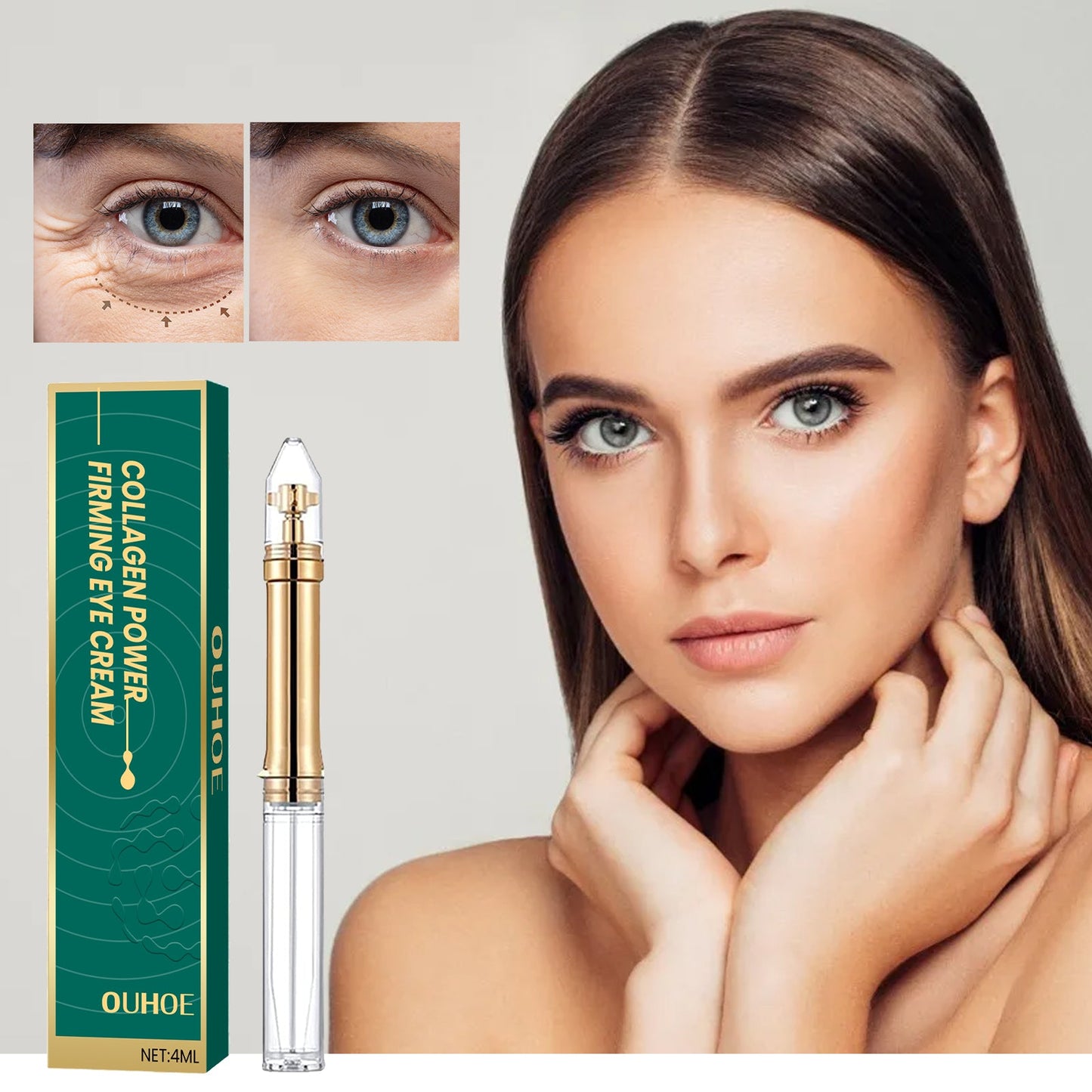 Collagen Firming Eye Cream, Lifts Moisturizes Reduces Fine Lines And Dark Circles Eye Cream - Korvel