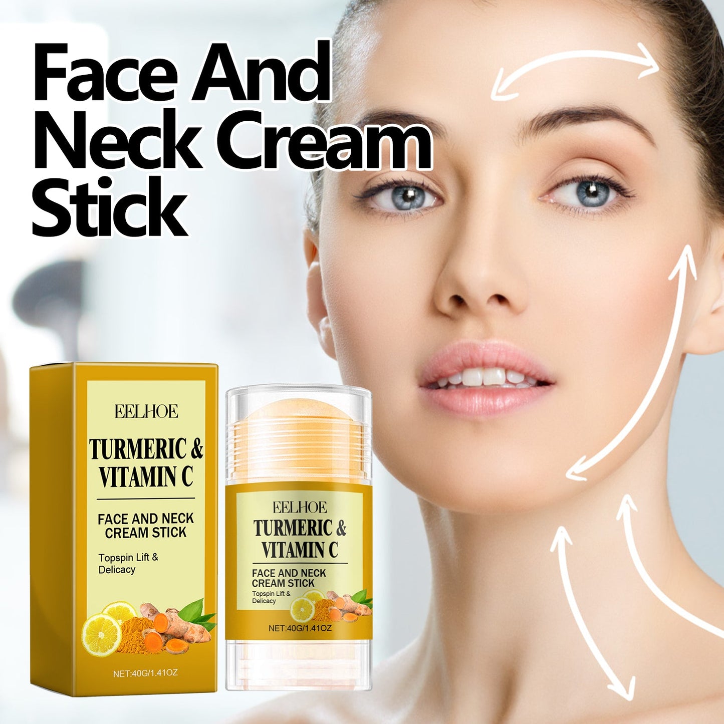 Face And Stick Neck Cream, Lift Firming And Reduce Neck Lines Facial Neck Care Moisturizing Beauty Cream - Korvel