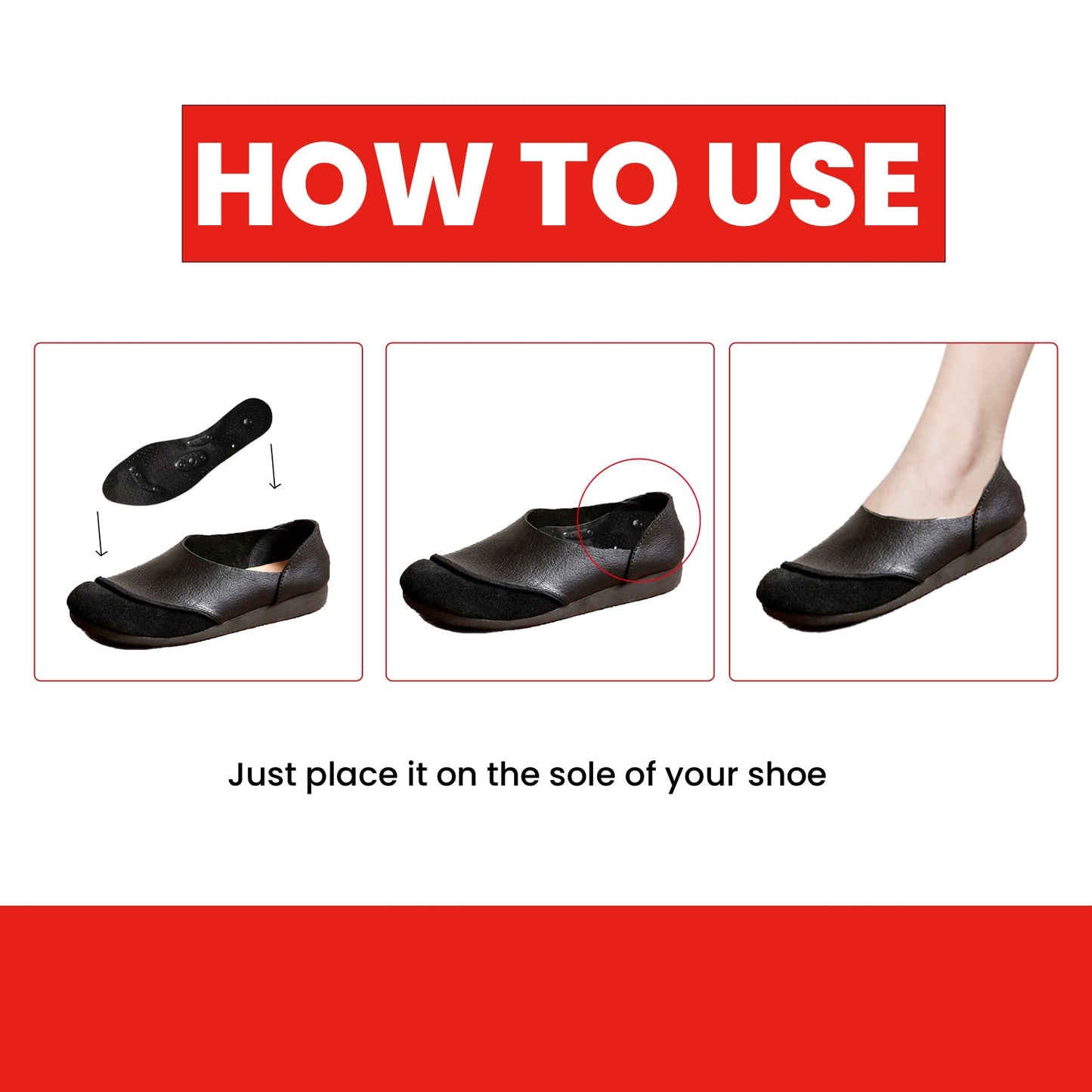 Tourmaline Acupressure Insoles, Foot Care Vein Repair Body Toning Body Care Foot Pads - Korvel