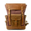 Mochila de Laptop de Cuero Crazy Horse de Lona Premium