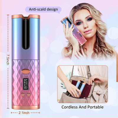 Fer à friser automatique portable avec chargement USB