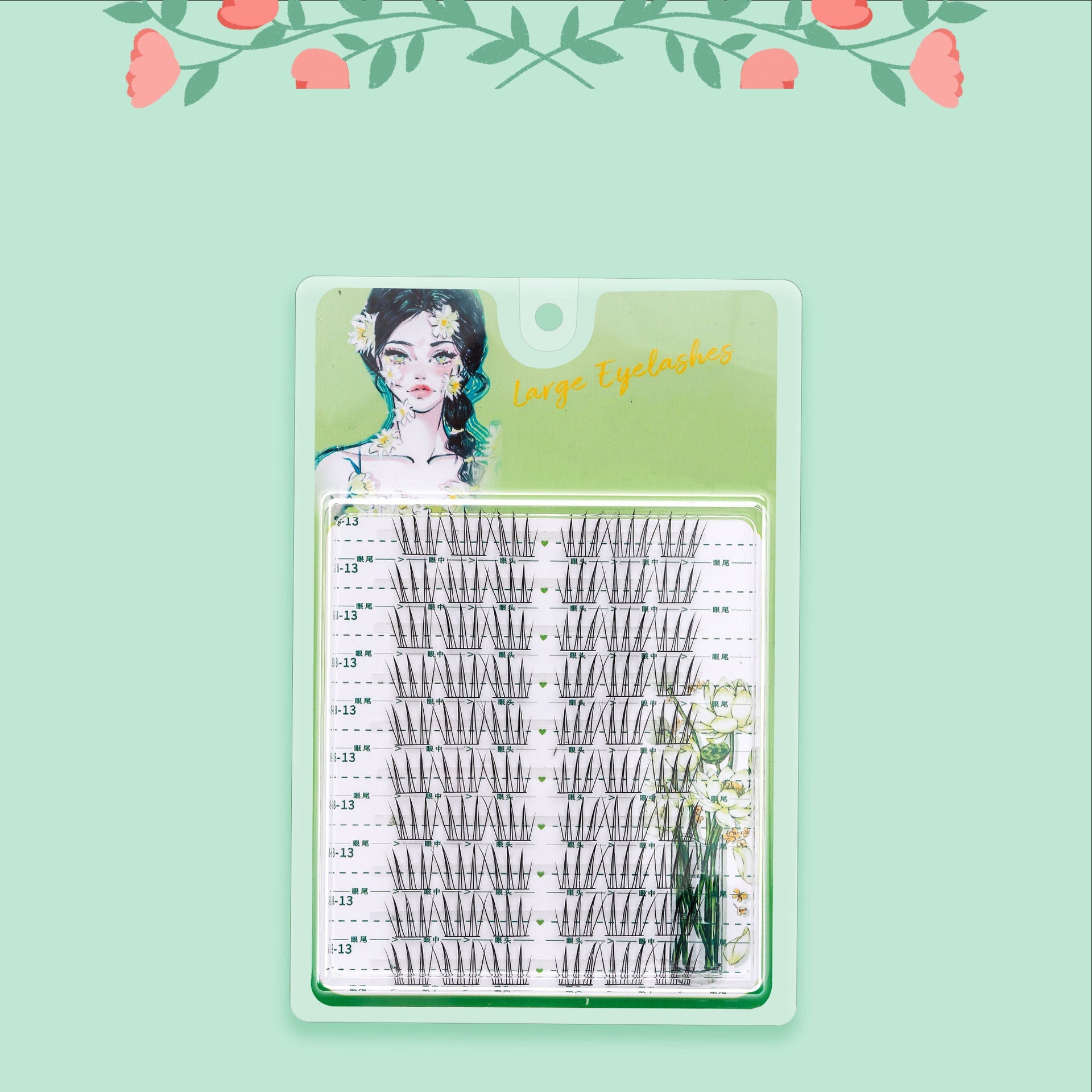 Sunflower Comics Pure Desire Eyelash Simulation Natural Thickening Large Segmented Trilogy False Eyelash Laziness - Korvel