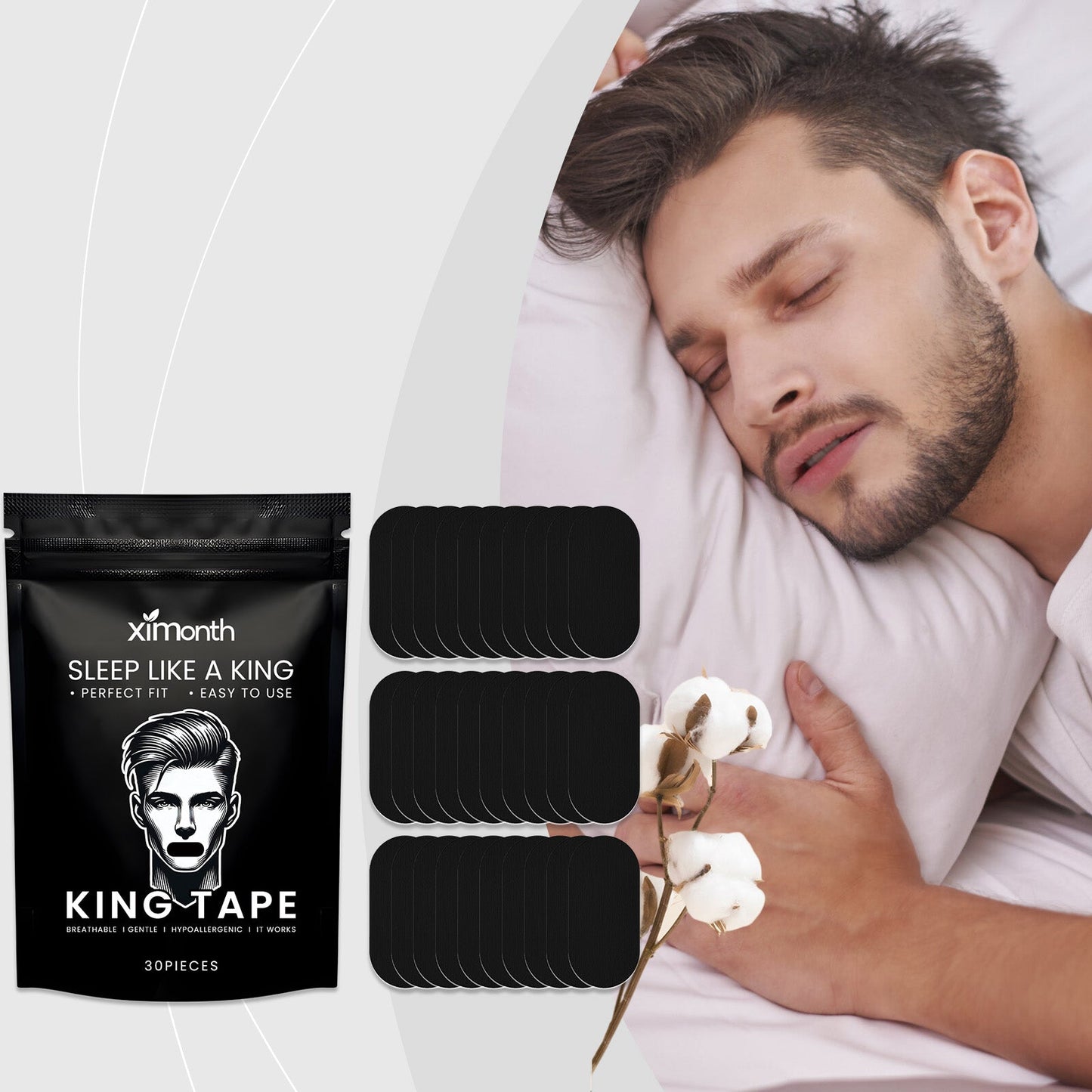 Breathable Anti-Snoring Mouth Tape for Comfortable Sleep