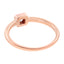 14K Rose Gold Plated Sterling Silver Miracle Set Diamond Promise Ring - Size 6