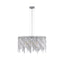 Luxurious Round Silver Crystal Chandelier