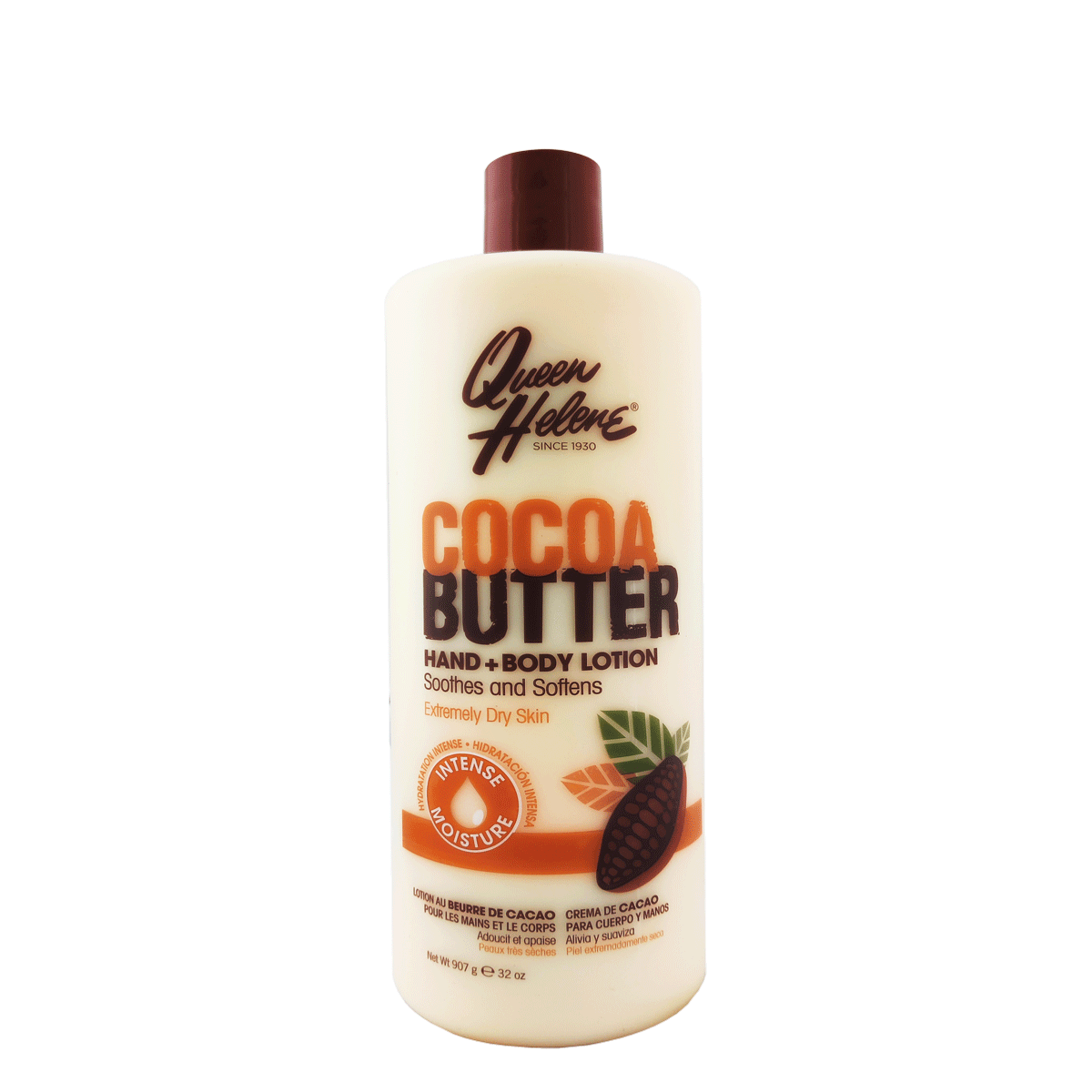 Lotion pour les mains et le corps au beurre de cacao Queen Helene - 16 oz.