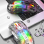Luminous wireless Bluetooth the third mock examination transparent RGB mechanical mouse game video game mute mouse - Korvel
