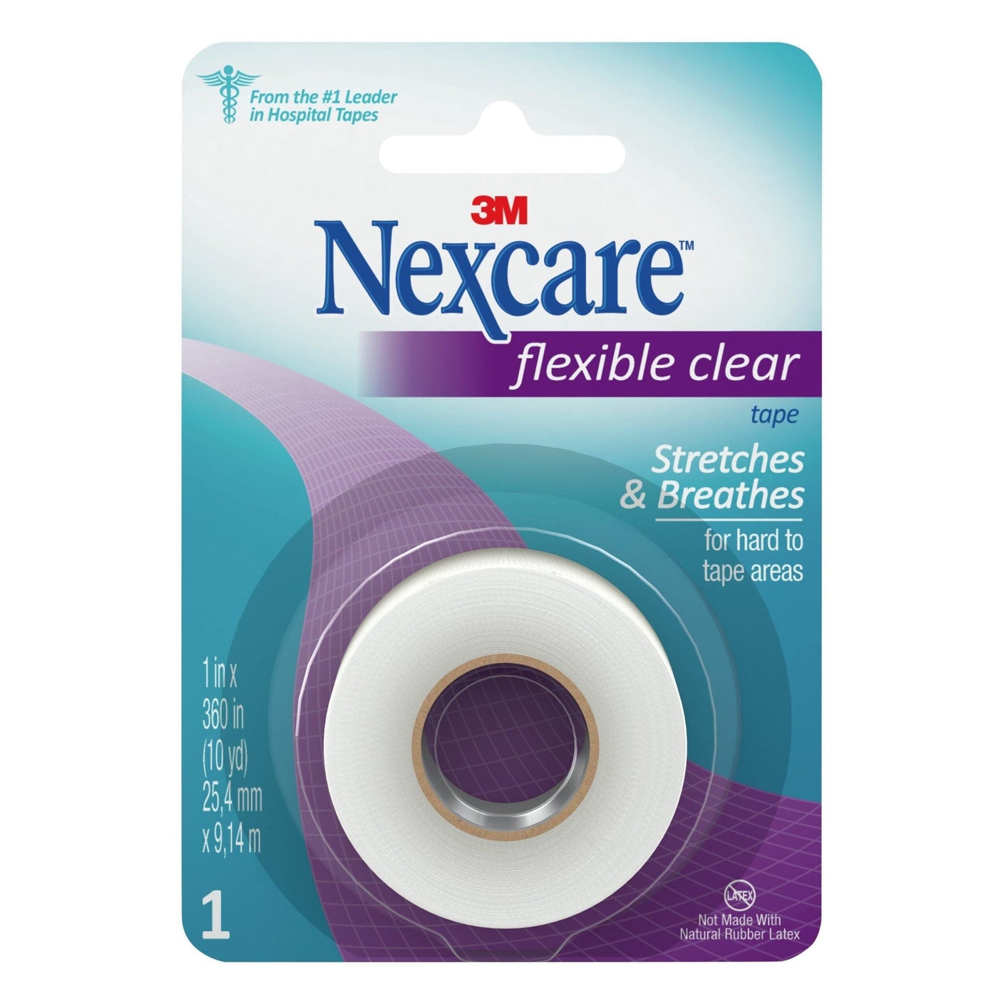 Nexcare Flexible Clear First Aid Tape, 24-Pack