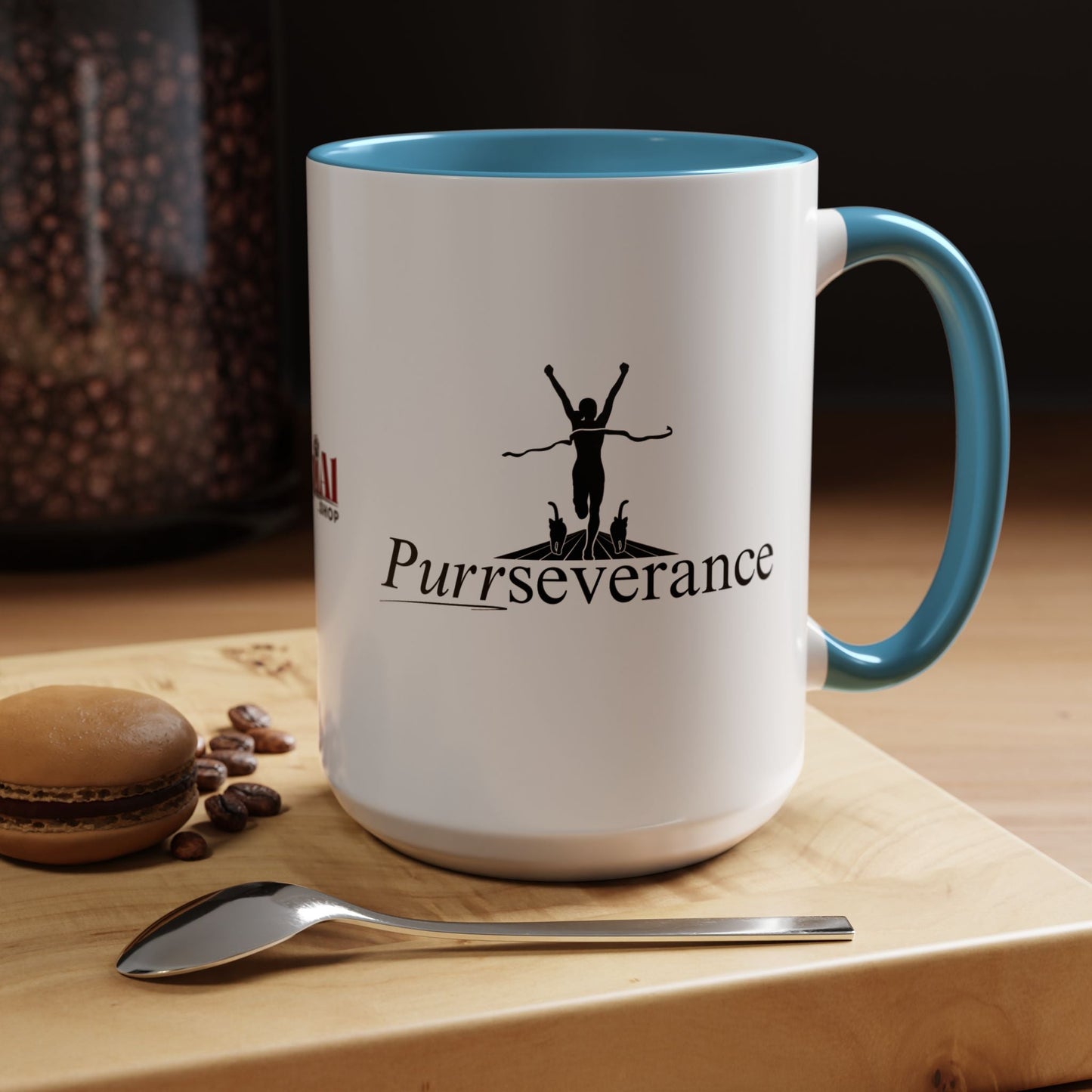 Purrseverance Accent Coffee Mug - Stylish & Functional