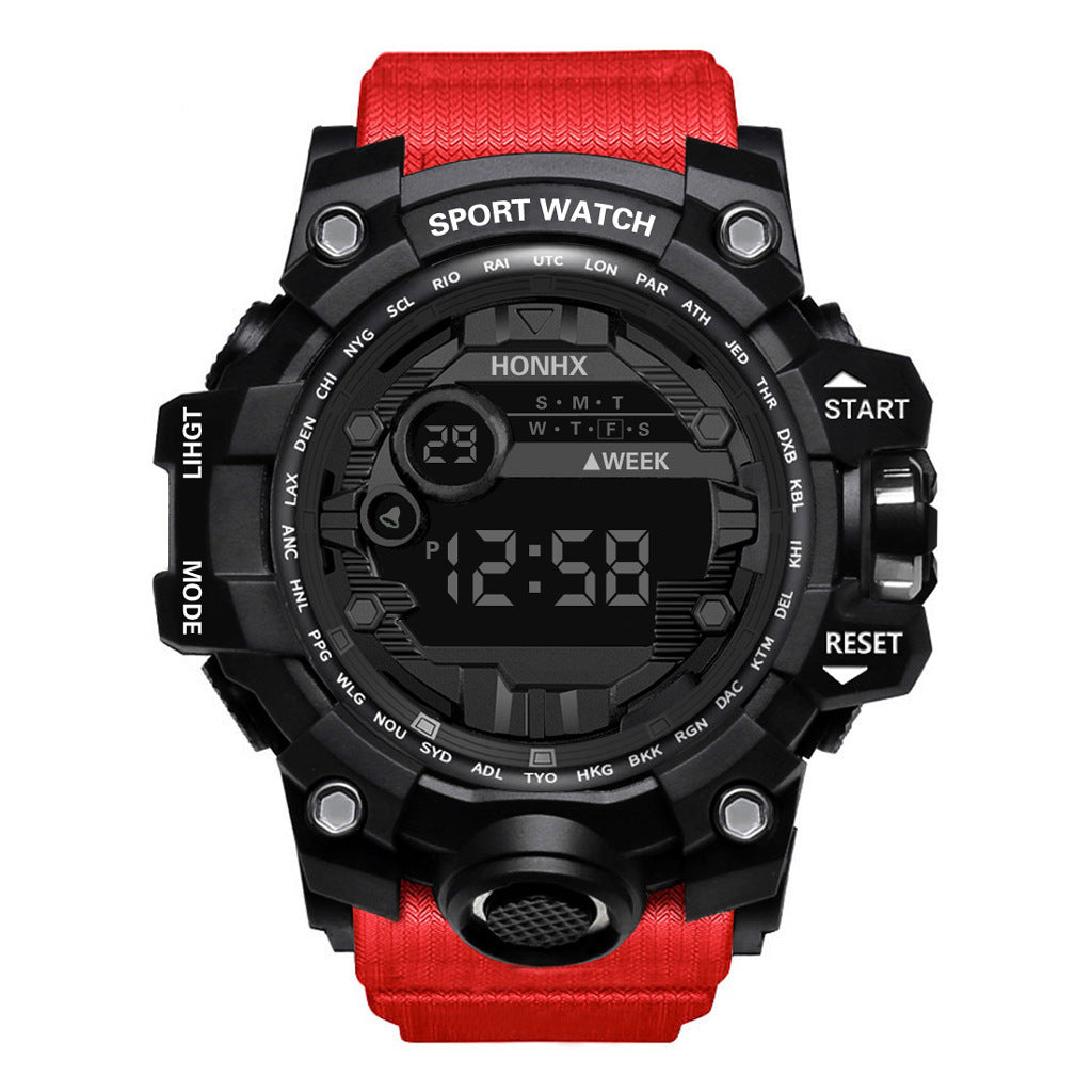 Multi functional outdoor men's electronic watch for male and female students running sports watch - Korvel