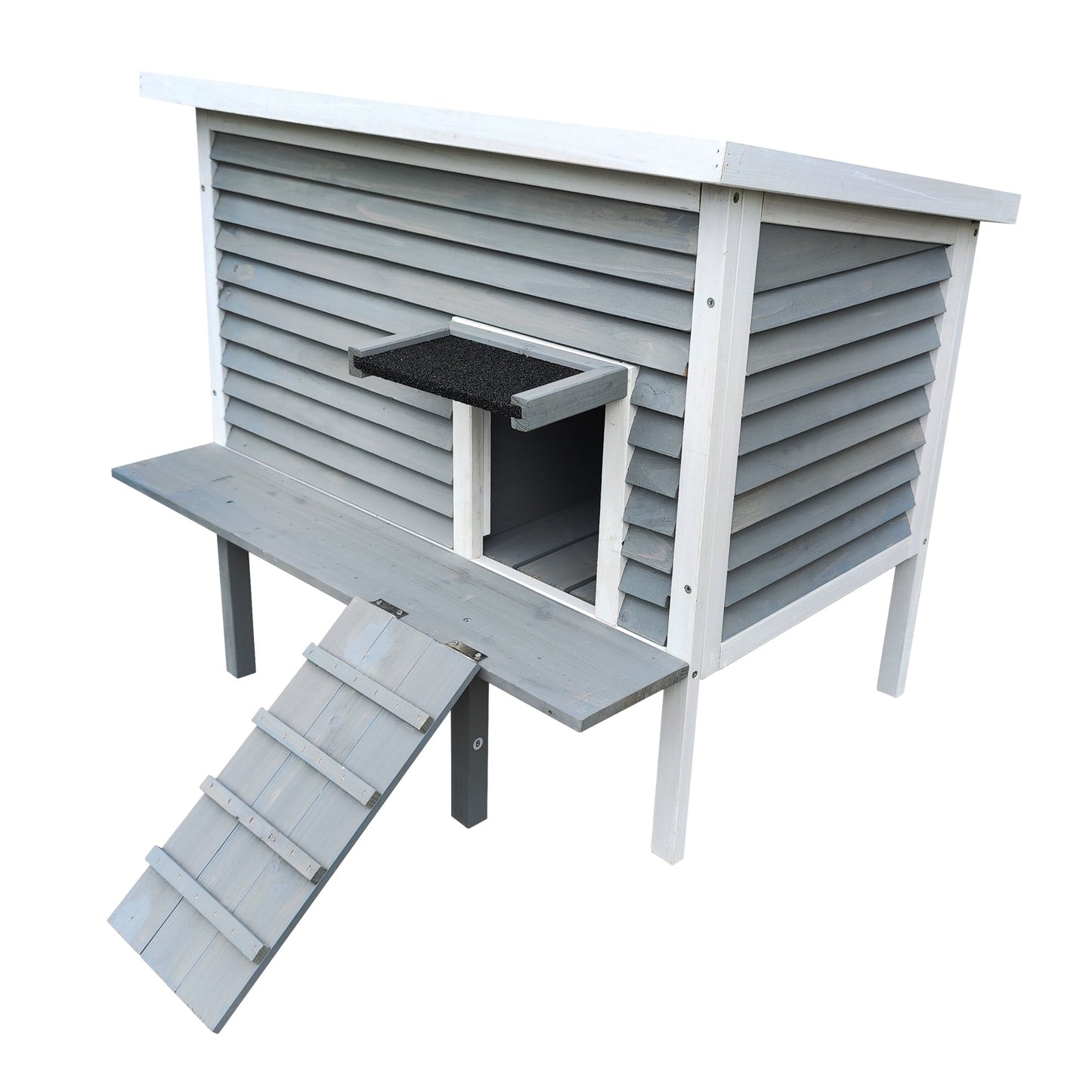 Premium Outdoor Cat House with Escape Door