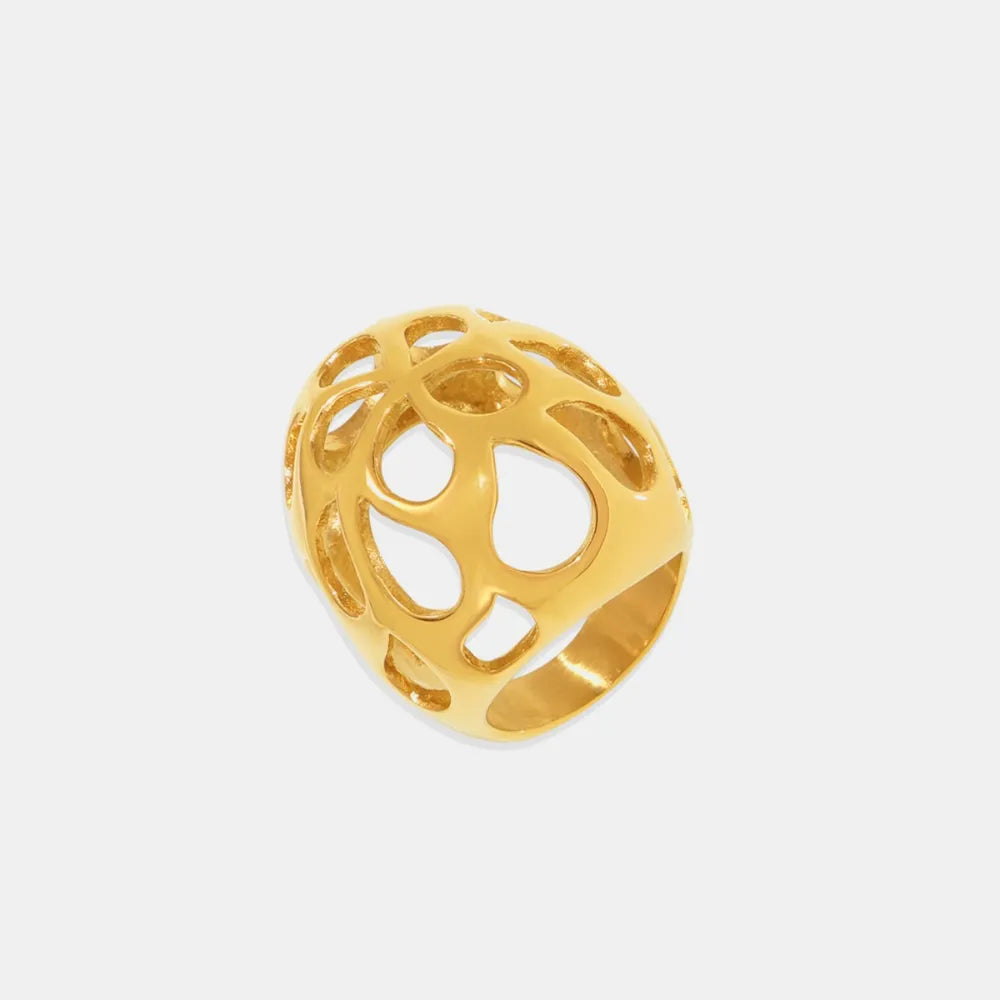 Large aperture hollow exaggerated heavy-duty stainless steel ring - Korvel