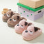 Warm and Cute Puppy Platform Non-Slip Cotton Slippers