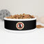Black Ceramic Pet Bowl with Cat Accepted Emblem