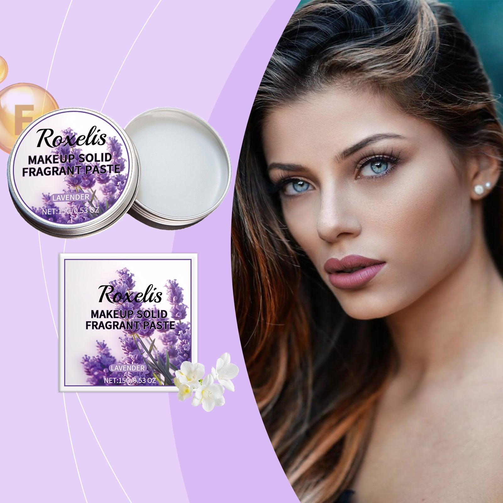 Solid Lavender Balm Natural Elegant Wrist Neck Long-Lasting Light Fragrance Refreshing Atmosphere Pocket Balm - Korvel