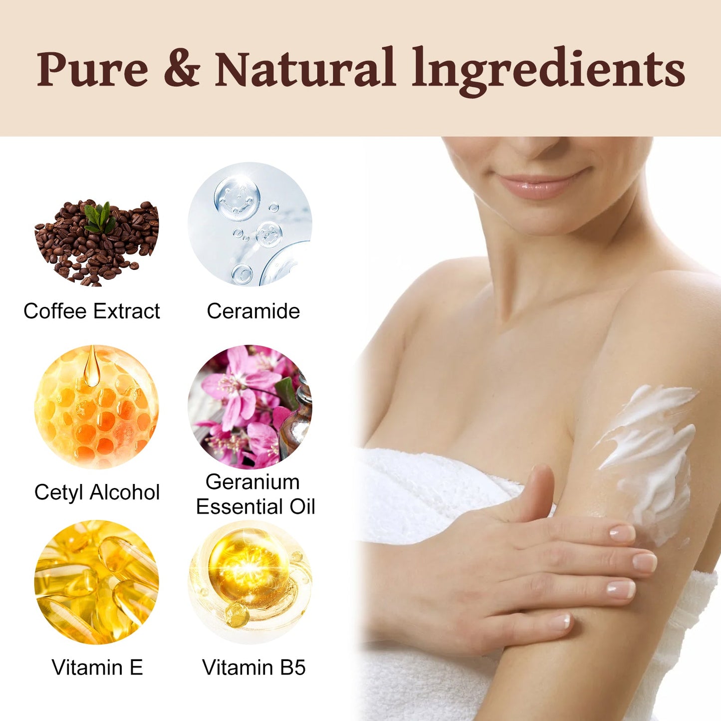 Coffee Anti-Wrinkle Body Lotion Refreshing, Delicate, Brightening And Repairing Dry Skin Body Lotion - Korvel