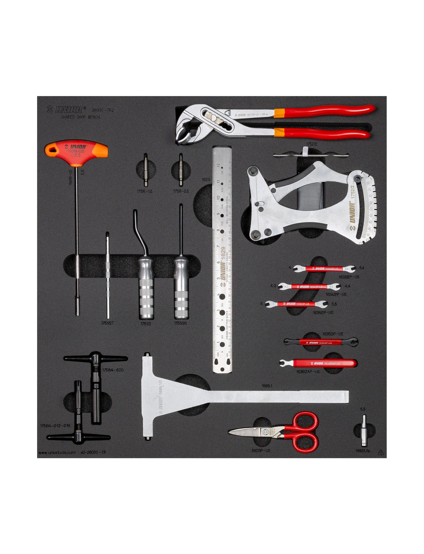 Unior Shared Drawer 2 V3 Black Tool Organizer