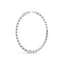 Pendientes de aro de diamante ovalados de doble cara en oro blanco de 14k