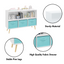 Kids bookcase with Collapsible Fabric Drawers Children's Book Display Toy Storage Cabinet Organizer White/Blue - Korvel
