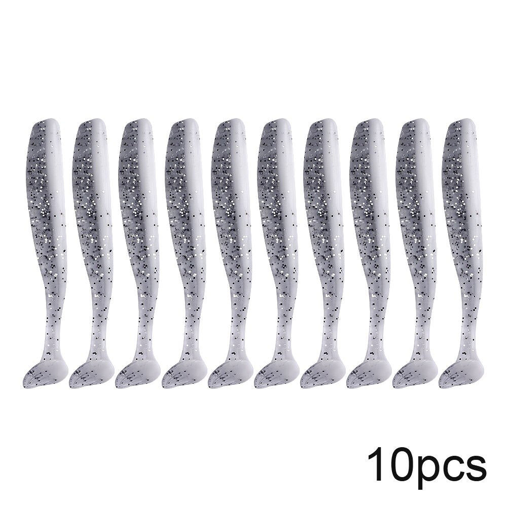 QXO 10pcs/Lot Soft Lures Silicone Bait 7cm 2g Goods For Fishing Sea Fishing Pva Swimbait Wobblers Artificial Tackle - Korvel