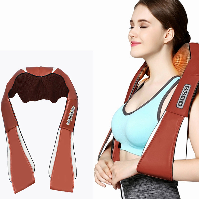 3D Kneading Massage Shawl Hot Compression Electric Neck Waist Shawl Neck Shoulder Cervical Massage Shawl - Korvel