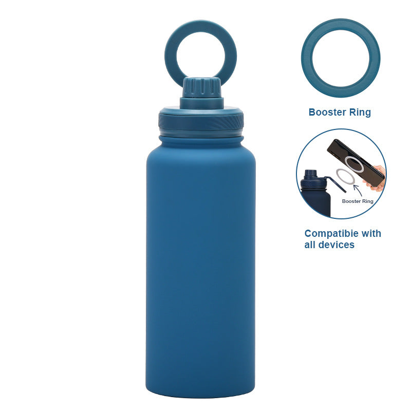 Support de téléphone magnétique et bouteille d'eau en acier inoxydable isolée