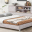 Full Size Daybed Frame with Storage Bookcases - White Oak