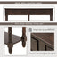 TREXM Espresso Console Table with Storage Drawers