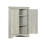 Oak Triangle Bathroom Storage Cabinet with Adjustable Shelves, Freestanding Floor Cabinet for Home Kitchen - Korvel