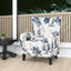 Fauteuil Club Rembourré en Tissu Imprimé Moderne Rétro