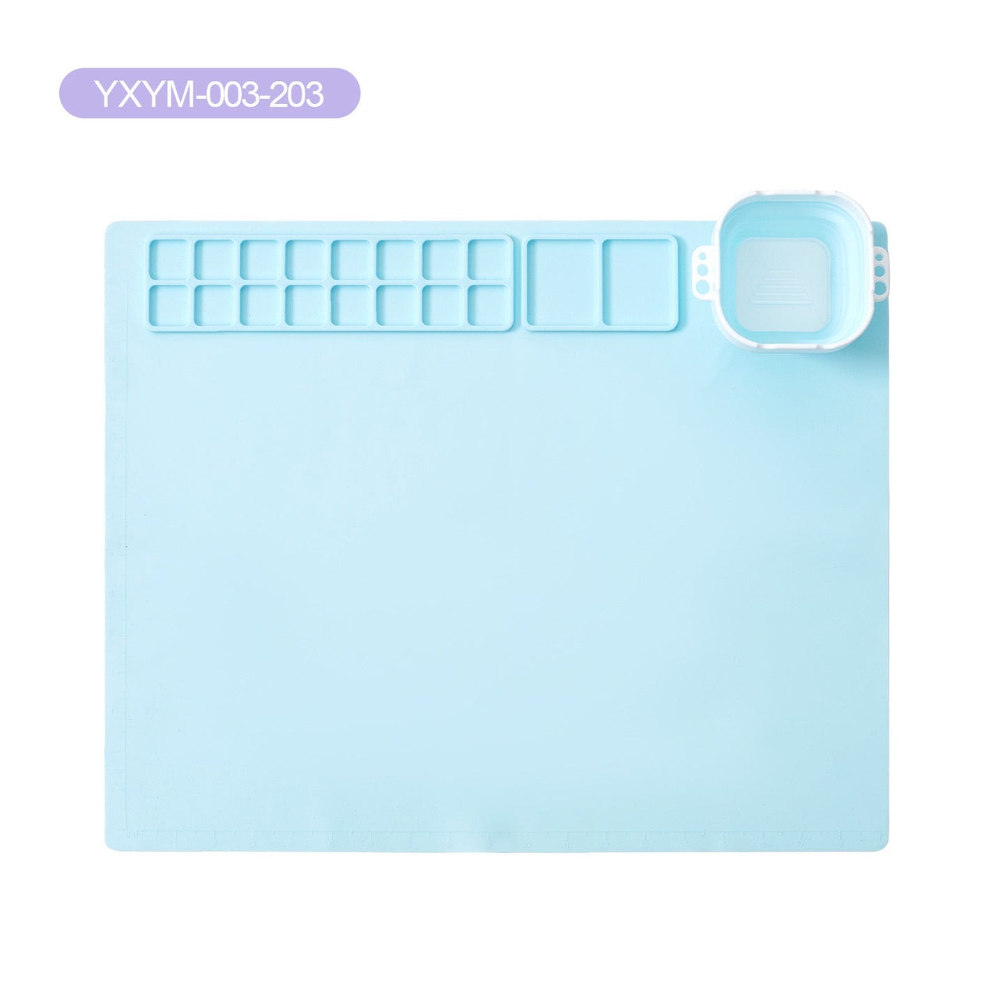 Silicone painting pad, simple solid color art painting pad, children's graffiti pad, washable watercolor color matching silicone - Korvel