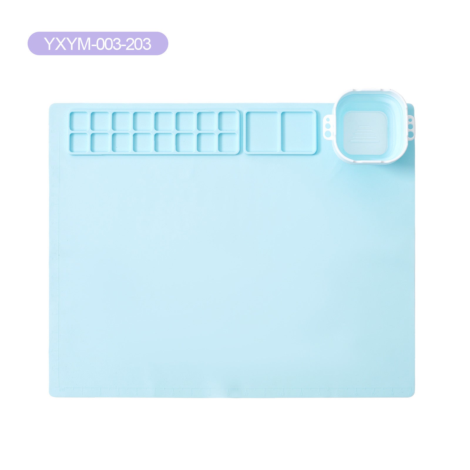 Silicone painting pad, simple solid color art painting pad, children's graffiti pad, washable watercolor color matching silicone - Korvel