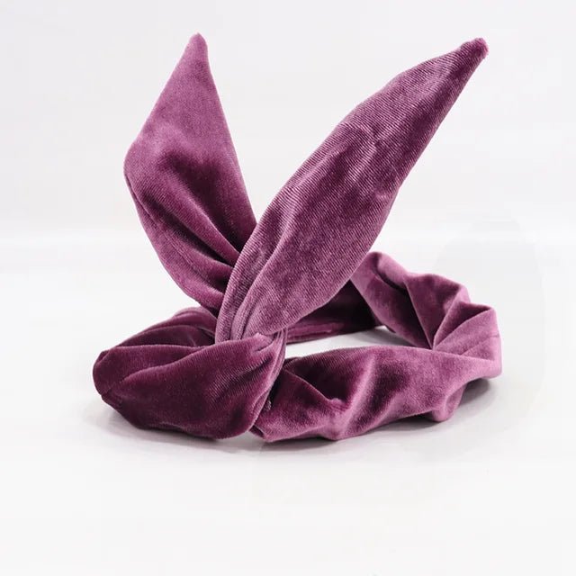 Fabric butterfly knot headband cute rabbit ear headdress headband and headband - Korvel