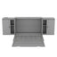 Full Size Murphy Bed with Shelves and USB Ports - Gray