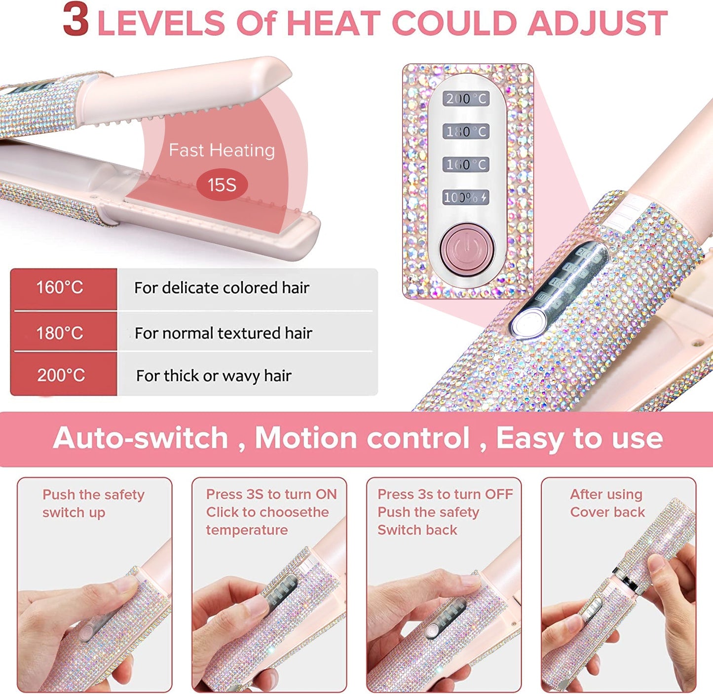 Cepillo Alisador Eléctrico USB - Herramienta de Estilo Multifuncional