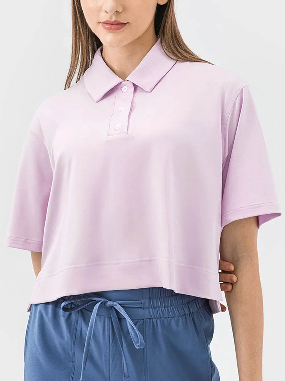 Half Button Short Sleeve Active T-Shirt - Korvel