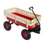 Outdoor Wagon All Terrain Pulling w/Wood Railing Air Tires Children Kid Garden（Red） - Korvel