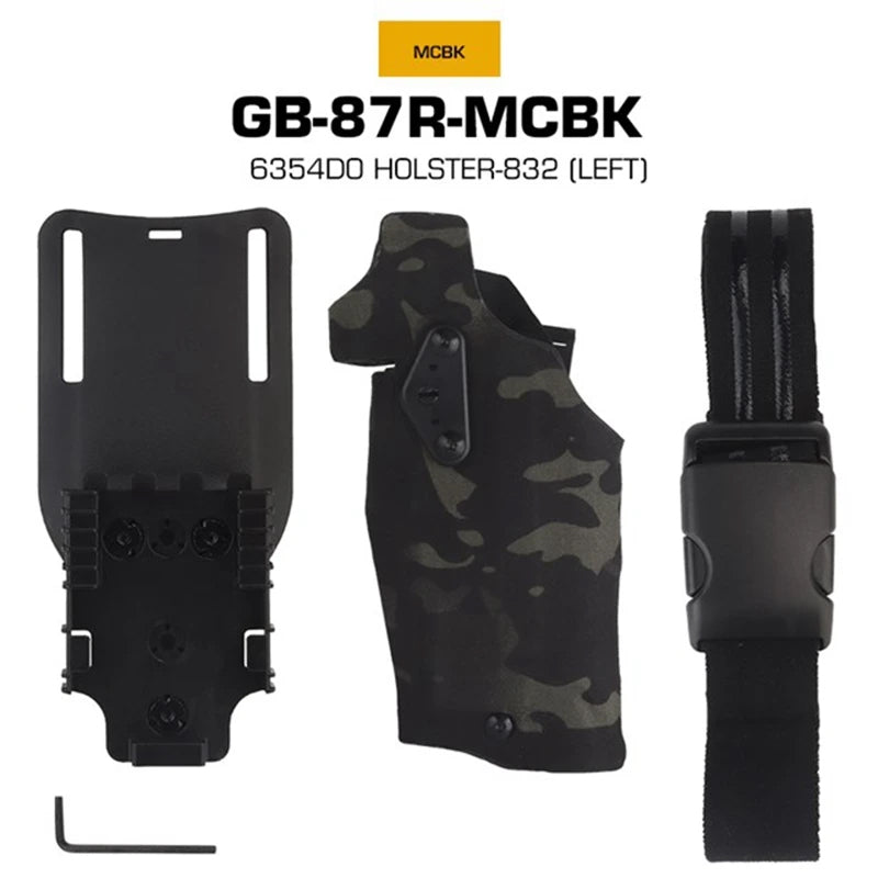 Holster tactique pour pistolet gauche 6354DO pour Glock 17