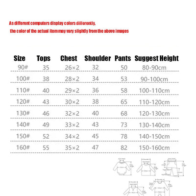 2-Piece Set Soft Cotton Pajamas Children Boys Girls Baby Spring Autumn Cartoon Long Sleeve Home Sleepwear Set 2-10Y - Korvel