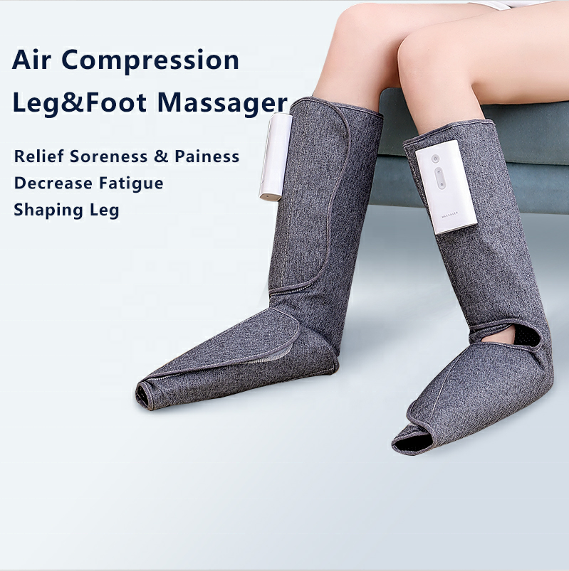 Electric Air Wave Leg Calf Massager with Hot Compress