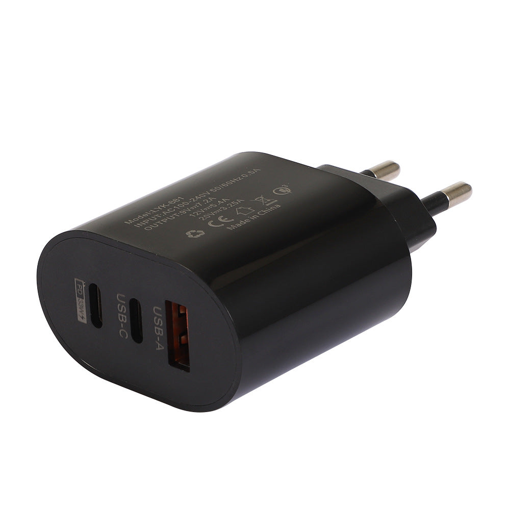 Type-C Mobile Phone Charger 2A USB & PD Multi-Port Travel Adapter