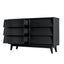 6 Drawer Double Dresser Features Vintage-style and Bevel Design - Korvel