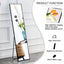 Aluminum alloy metal frame wall mounted full-length mirror black 65 * 23“ - Korvel